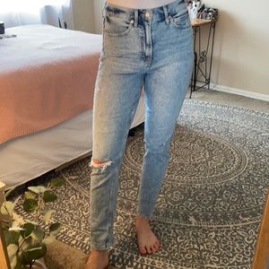 Tall/long high rise straight leg jeans